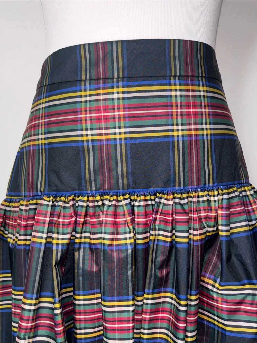 J. Crew Steward Plaid Taffeta High Waist Mini Skirt F8781 Size 10 Holiday NEW
